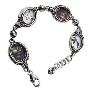 Vintage Brighton Memory Lane Photo Locket Bracelet 4 Pictures Mothers Day Gift
